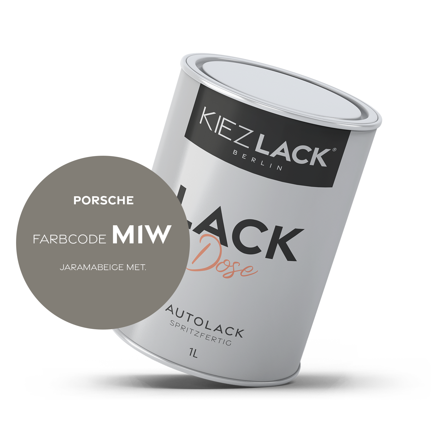 Kiezlack 1K Autolack Lackdose Basislack spritzfertig PORSCHE M1W JARAMABEIGE MET.
