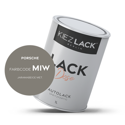 Kiezlack 1K Autolack Lackdose Basislack spritzfertig PORSCHE M1W JARAMABEIGE MET.
