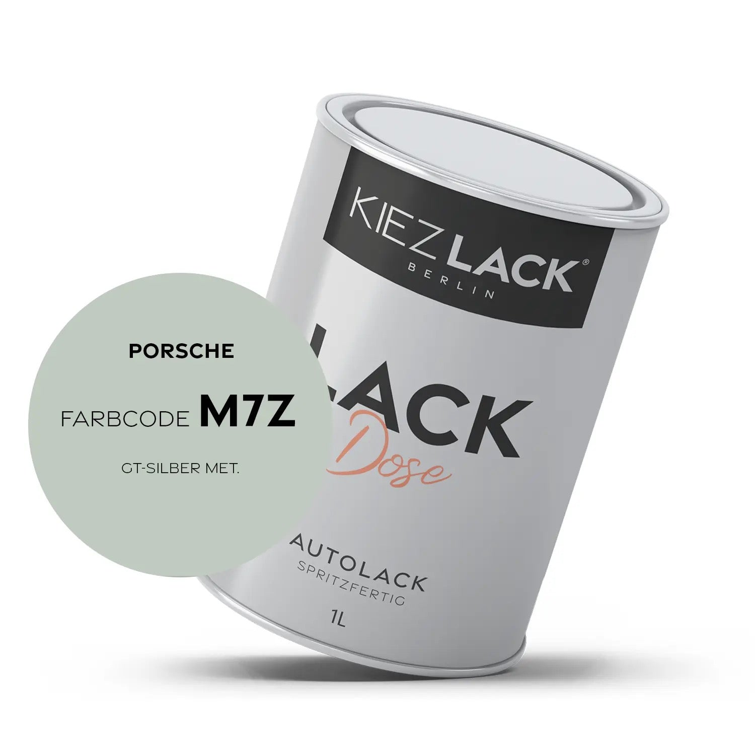Kiezlack 1K Autolack Lackdose Basislack spritzfertig PORSCHE M7Z GT-SILBER MET.
