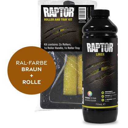 RAPTOR Liner Flaschen-Kit RAL-Farben Braun