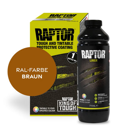 RAPTOR Liner Flaschen-Kit RAL-Farben Braun