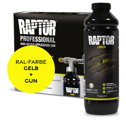 RAPTOR Liner Flaschen-Kit RAL-Farben Gelb