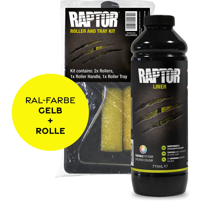 RAPTOR Liner Flaschen-Kit RAL-Farben Gelb