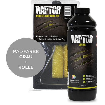 RAPTOR Liner Flaschen-Kit RAL-Farben Grau