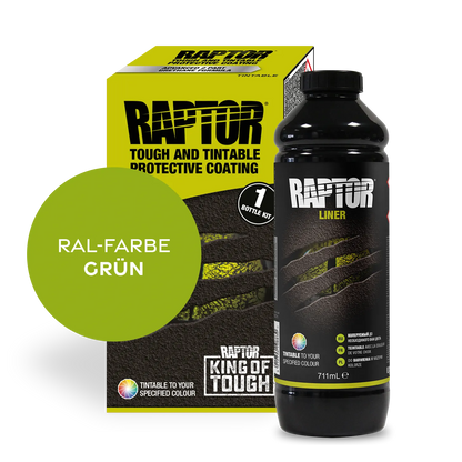 RAPTOR Liner Flaschen-Kit RAL-Farben Grün