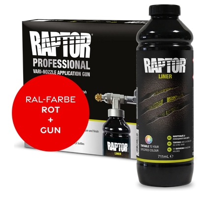 RAPTOR Liner Flaschen-Kit RAL-Farben Rot