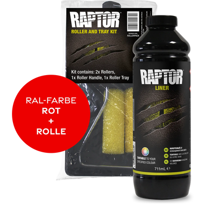 RAPTOR Liner Flaschen-Kit RAL-Farben Rot