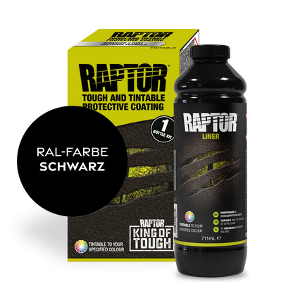 RAPTOR Liner Flaschen-Kit RAL-Farben Schwarz