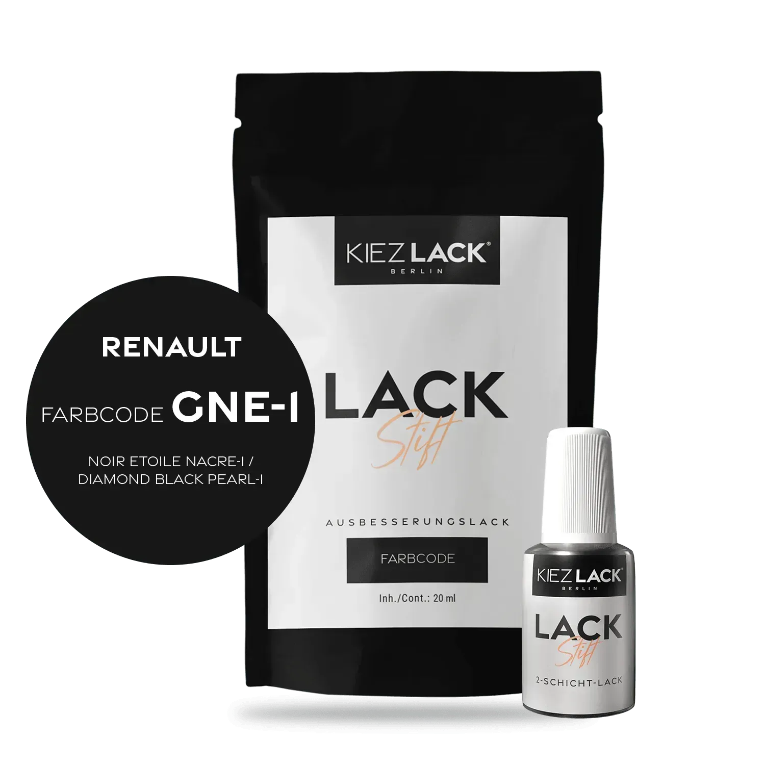 Autolack Lackstift Renault GNE-1 NOIR ETOILE NACRE-1 - Kiezlack