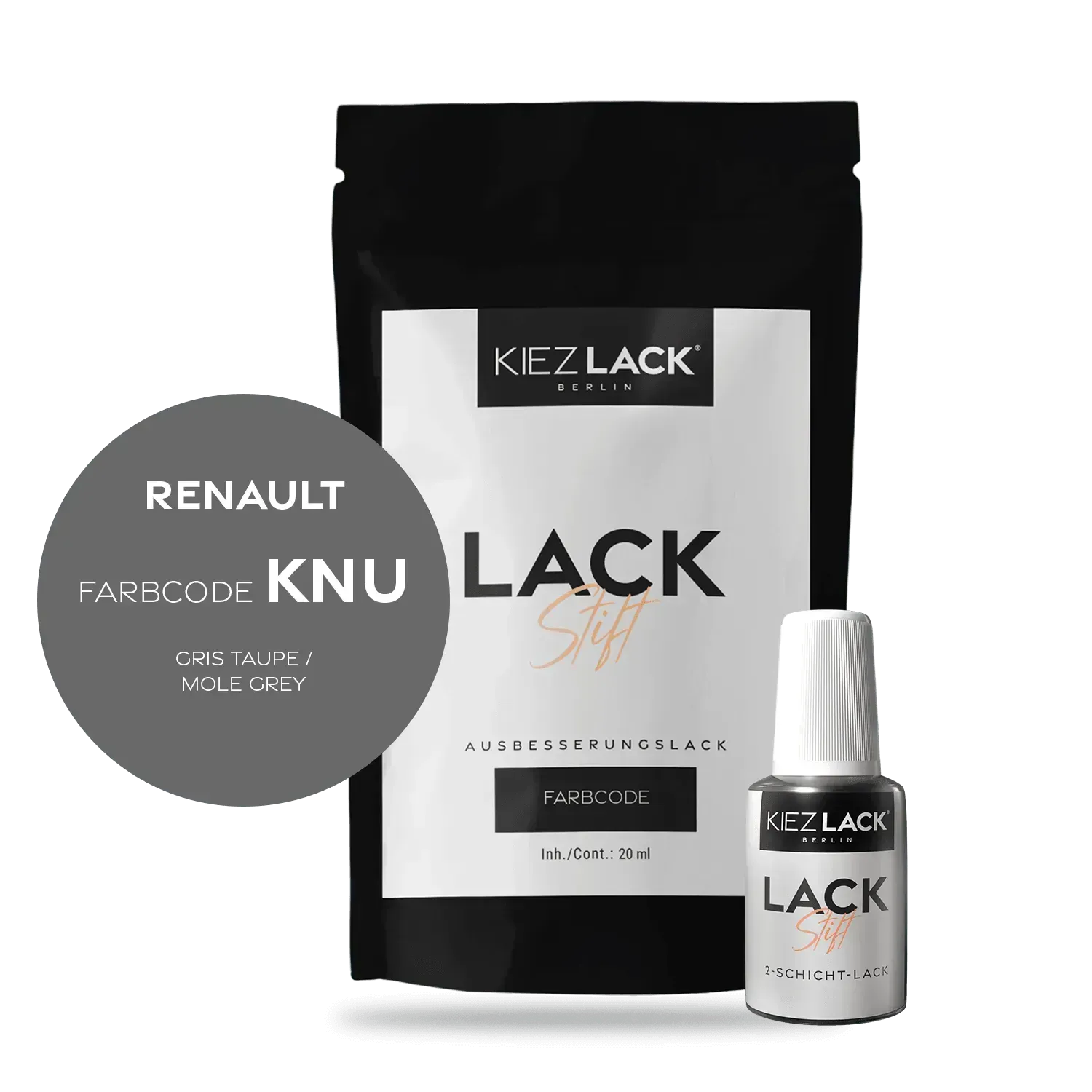 Autolack Lackstift Renault KNU GRIS TAUPE - Kiezlack