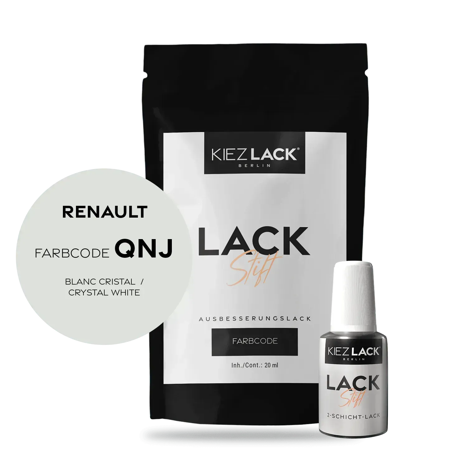 Autolack Lackstift Renault QNJ BLANC CRISTAL - Kiezlack