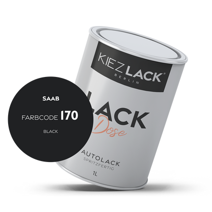 Kiezlack 1K Autolack Lackdose Basislack spritzfertig SAAB 170 BLACK