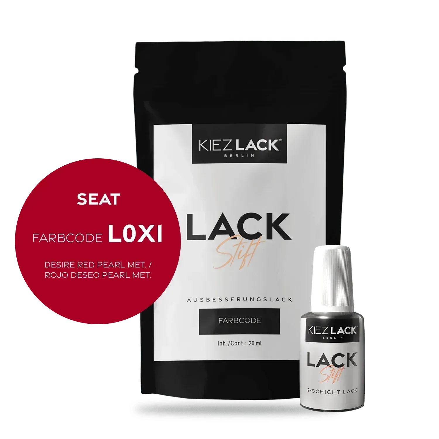 Autolack Lackstift Seat L0X1 DESIRE RED PEARL MET. - Kiezlack