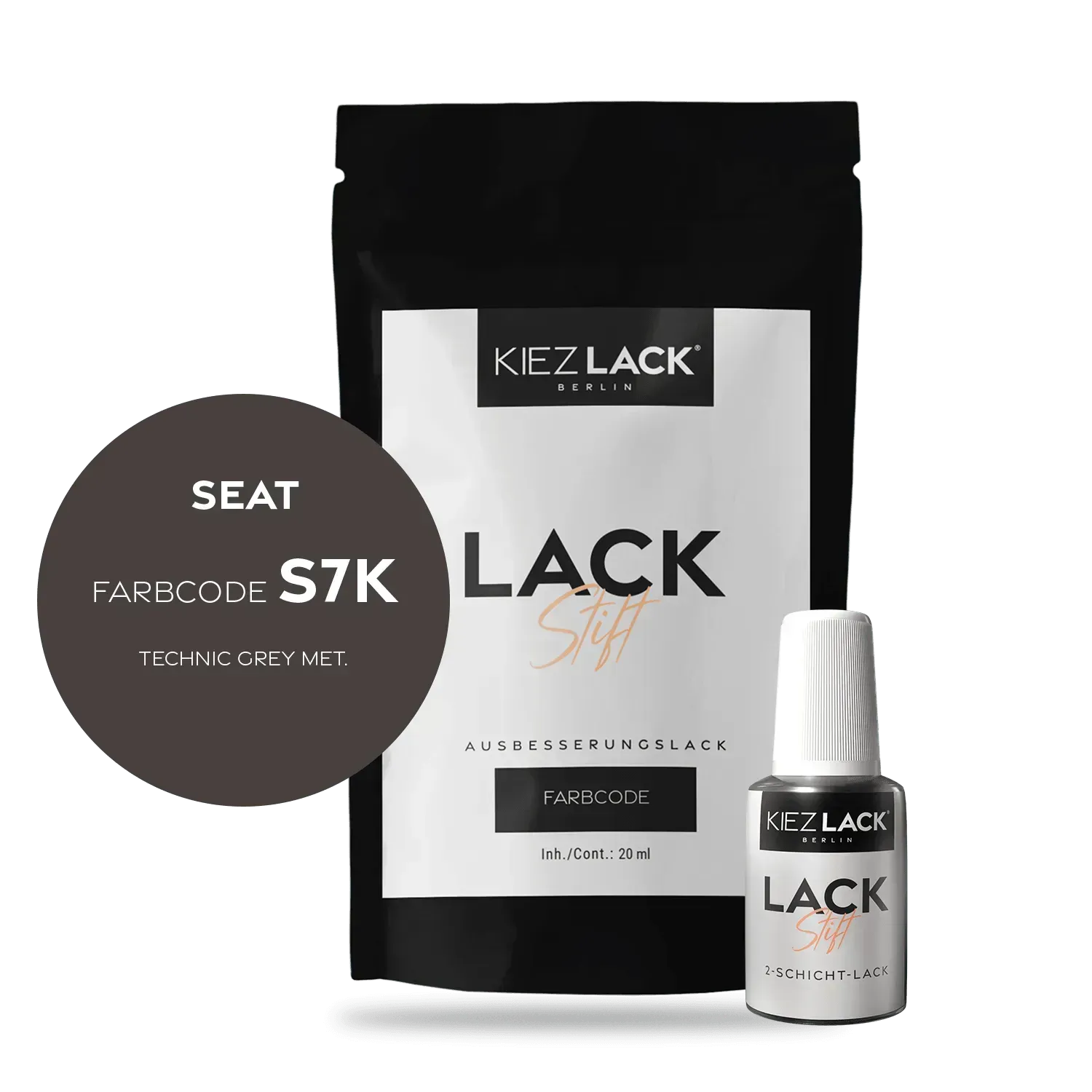 Autolack Lackstift Seat S7K TECHNIC GREY MET. - Kiezlack