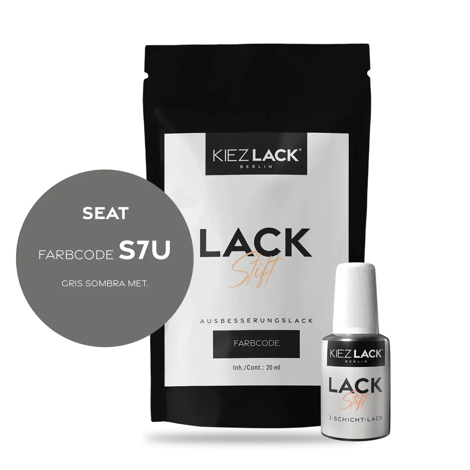 Autolack Lackstift Seat S7U GRIS SOMBRA MET. - Kiezlack