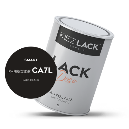 Kiezlack 1K Autolack Lackdose Basislack spritzfertig SMART CA7L JACK BLACK