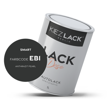 Kiezlack 1K Autolack Lackdose Basislack spritzfertig SMART EB1 ANTHRAZIT PEARL