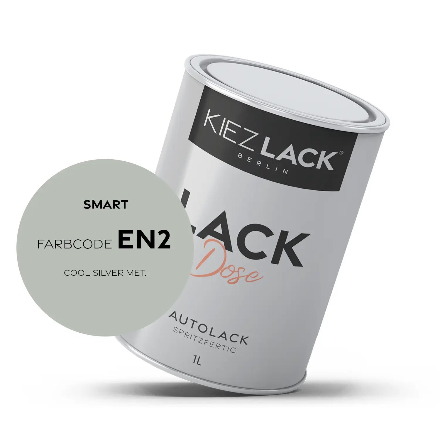 Kiezlack 1K Autolack Lackdose Basislack spritzfertig SMART EN2 COOL SILVER MET.