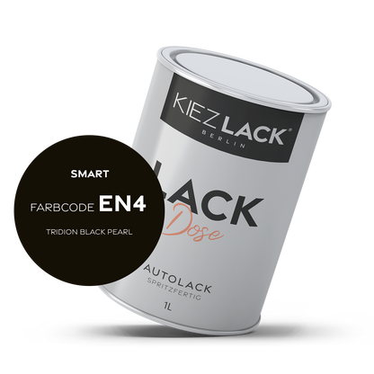 Kiezlack 1K Autolack Lackdose Basislack spritzfertig SMART EN4 TRIDION BLACK PEARL
