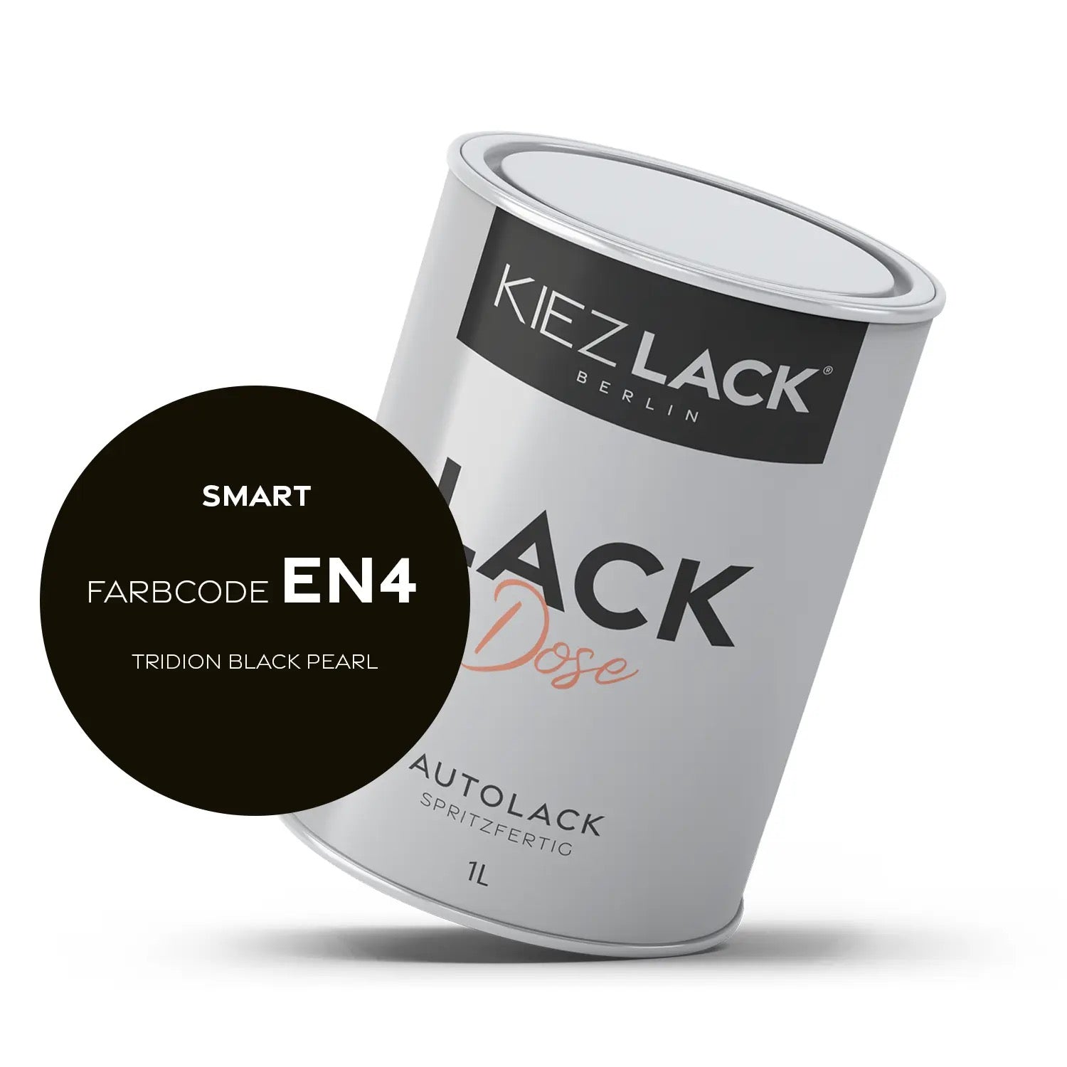 Kiezlack 1K Autolack Lackdose Basislack spritzfertig SMART EN4 TRIDION BLACK PEARL