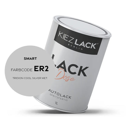 Kiezlack 1K Autolack Lackdose Basislack spritzfertig SMART ER2 TRIDION COOL SILVER MET.
