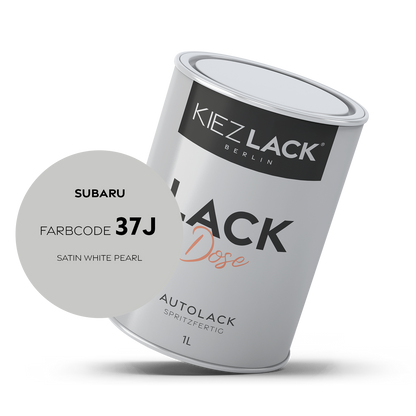 Kiezlack 1K Autolack Lackdose Basislack spritzfertig SUBARU 37J SATIN WHITE PEARL