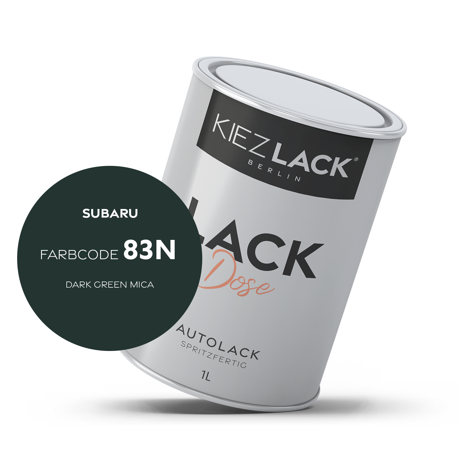 Kiezlack 1K Autolack Lackdose Basislack spritzfertig SUBARU 83N DARK GREEN MICA