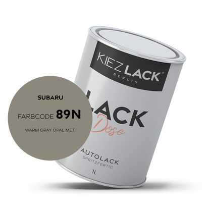 Kiezlack 1K Autolack Lackdose Basislack spritzfertig SUBARU 89N WARM GRAY OPAL MET.