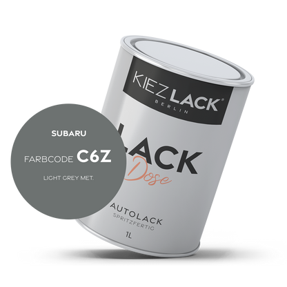 Kiezlack 1K Autolack Lackdose Basislack spritzfertig SUBARU C6Z LIGHT GREY MET.