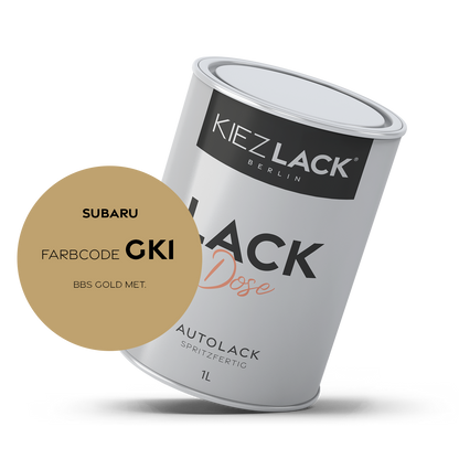 Kiezlack 1K Autolack Lackdose Basislack spritzfertig SUBARU GK1 BBS GOLD MET.
