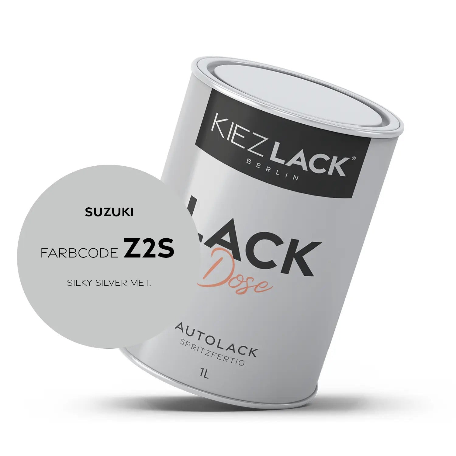 Kiezlack 1K Autolack Lackdose Basislack spritzfertig SUZUKI Z2S SILKY SILVER MET.