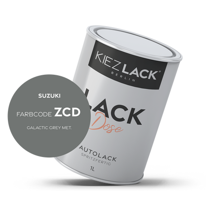 Kiezlack 1K Autolack Lackdose Basislack spritzfertig SUZUKI ZCD GALACTIC GREY MET.
