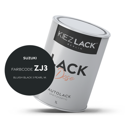 Kiezlack 1K Autolack Lackdose Basislack spritzfertig SUZUKI ZJ3 BLUISH BLACK 3 PEARL M.