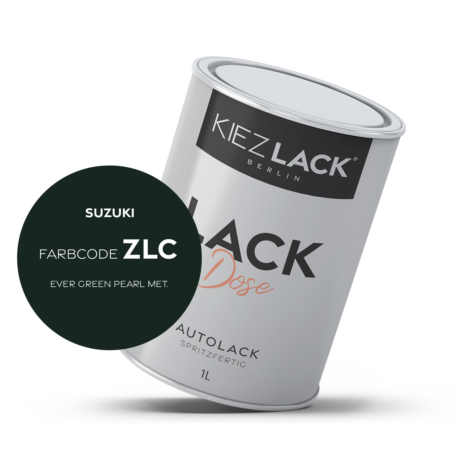 Kiezlack 1K Autolack Lackdose Basislack spritzfertig SUZUKI ZLC EVER GREEN PEARL MET.