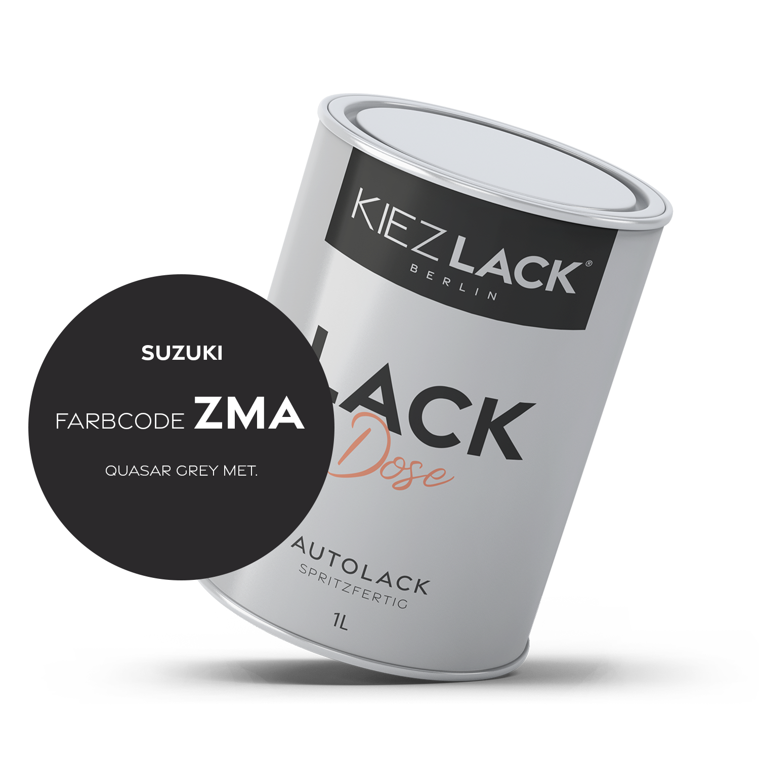 Kiezlack 1K Autolack Lackdose Basislack spritzfertig SUZUKI ZMA QUASAR GREY MET.