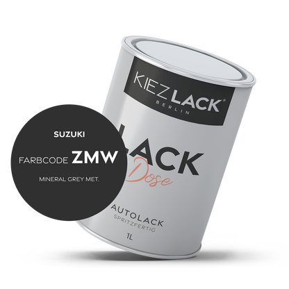 Kiezlack 1K Autolack Lackdose Basislack spritzfertig SUZUKI ZMW MINERAL GREY MET.