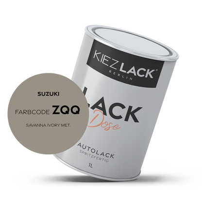 Kiezlack 1K Autolack Lackdose Basislack spritzfertig SUZUKI ZQQ SAVANNA IVORY MET.