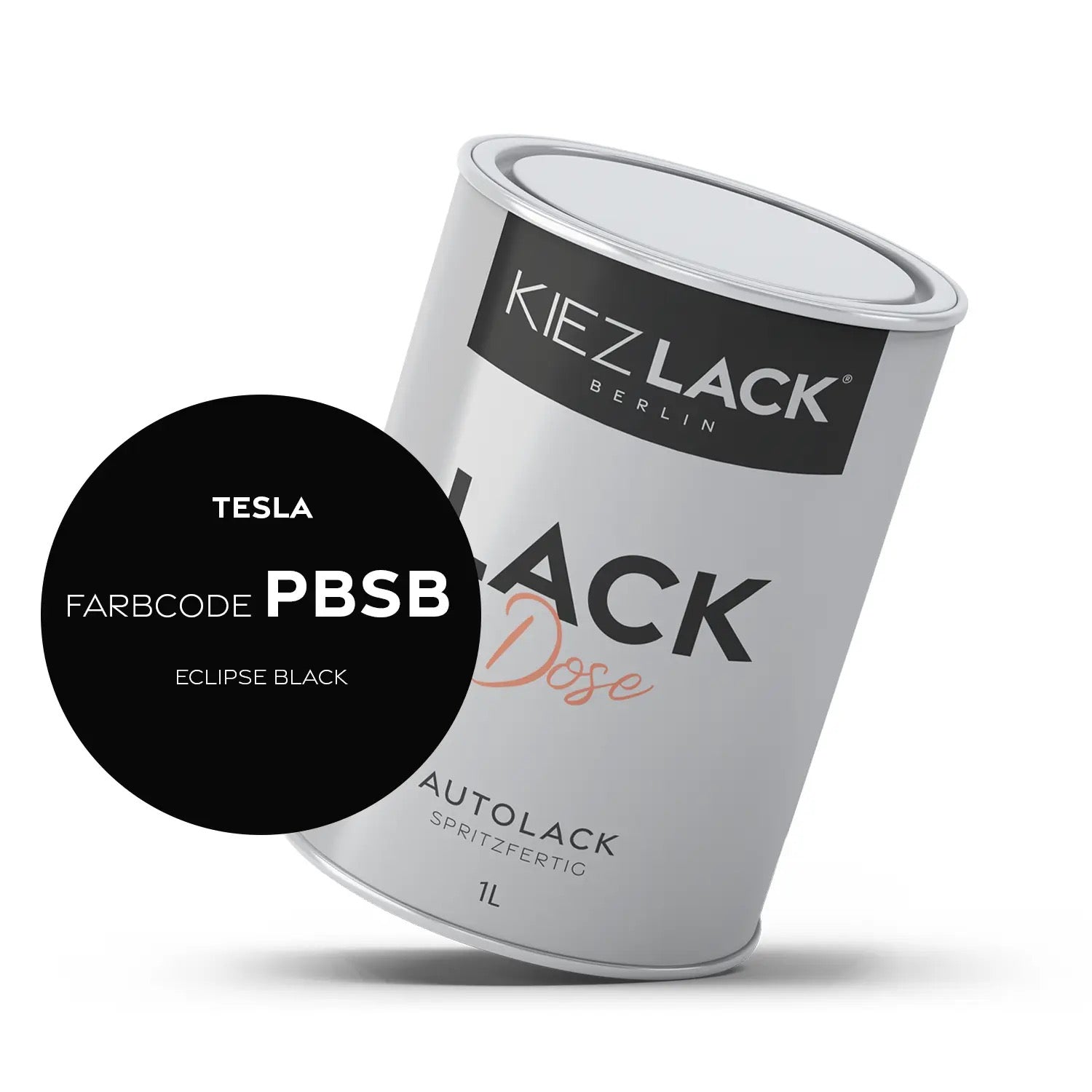 Kiezlack 1K Autolack Lackdose Basislack spritzfertig TESLA PBSB ECLIPSE BLACK