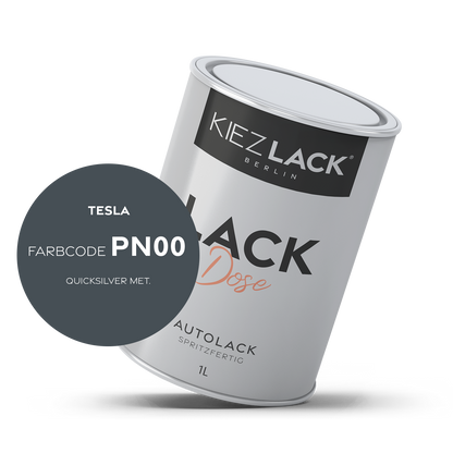 Kiezlack 1K Autolack Lackdose Basislack spritzfertig TESLA PN00 QUICKSILVER MET.