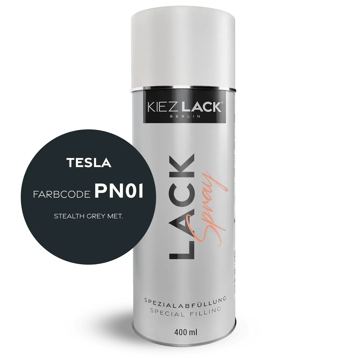 Autolack Spraydose TESLA PN01 STEALTH GREY MET. Lackspray - Kiezlack