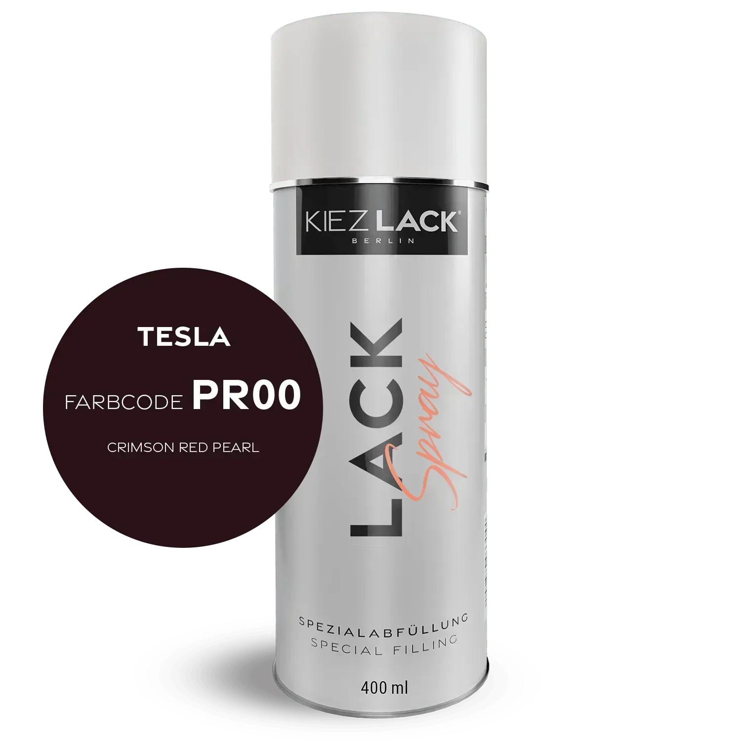 Autolack Spraydose TESLA PR00 CRIMSON RED PEARL Lackspray - Kiezlack