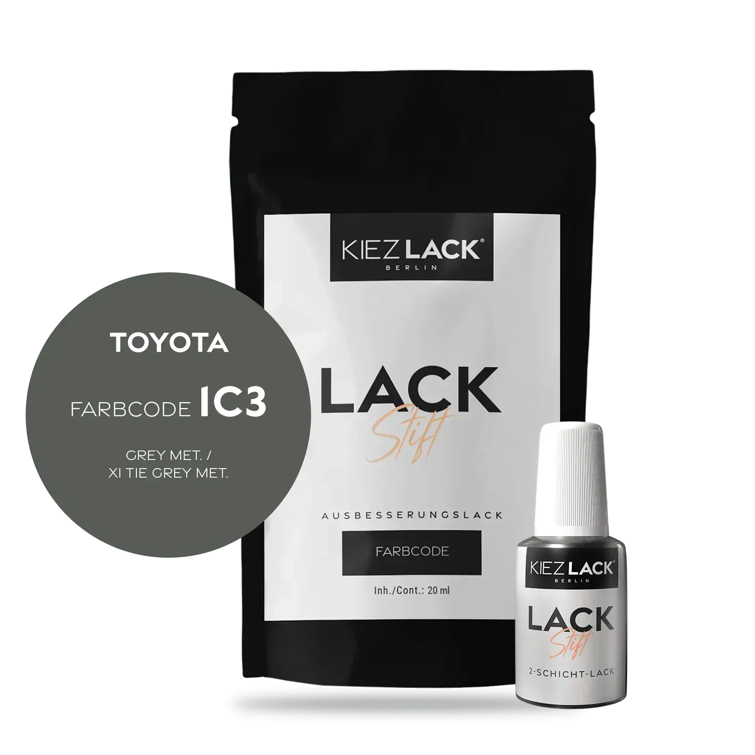 Autolack Lackstift Toyota 1C3 GREY MET. - Kiezlack