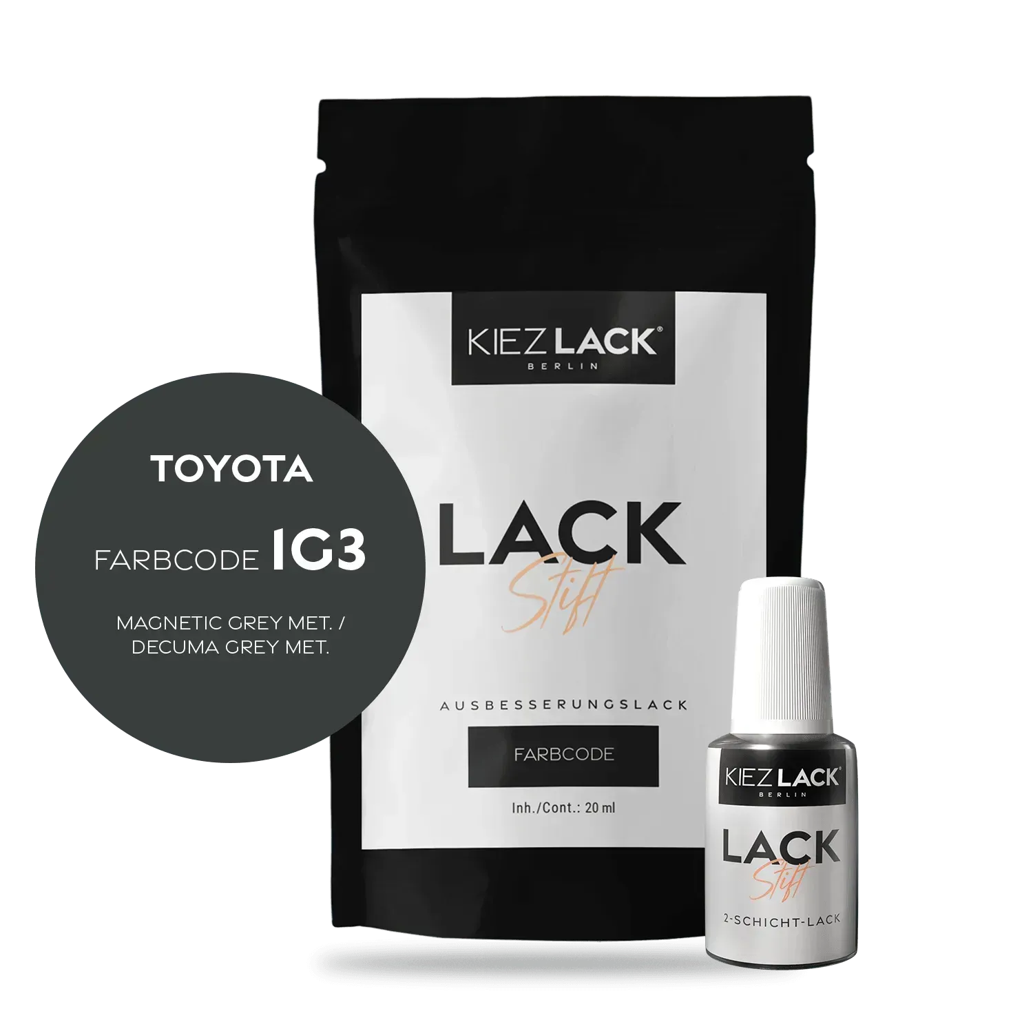 Autolack Lackstift Toyota 1G3 MAGNETIC GREY MET. - Kiezlack