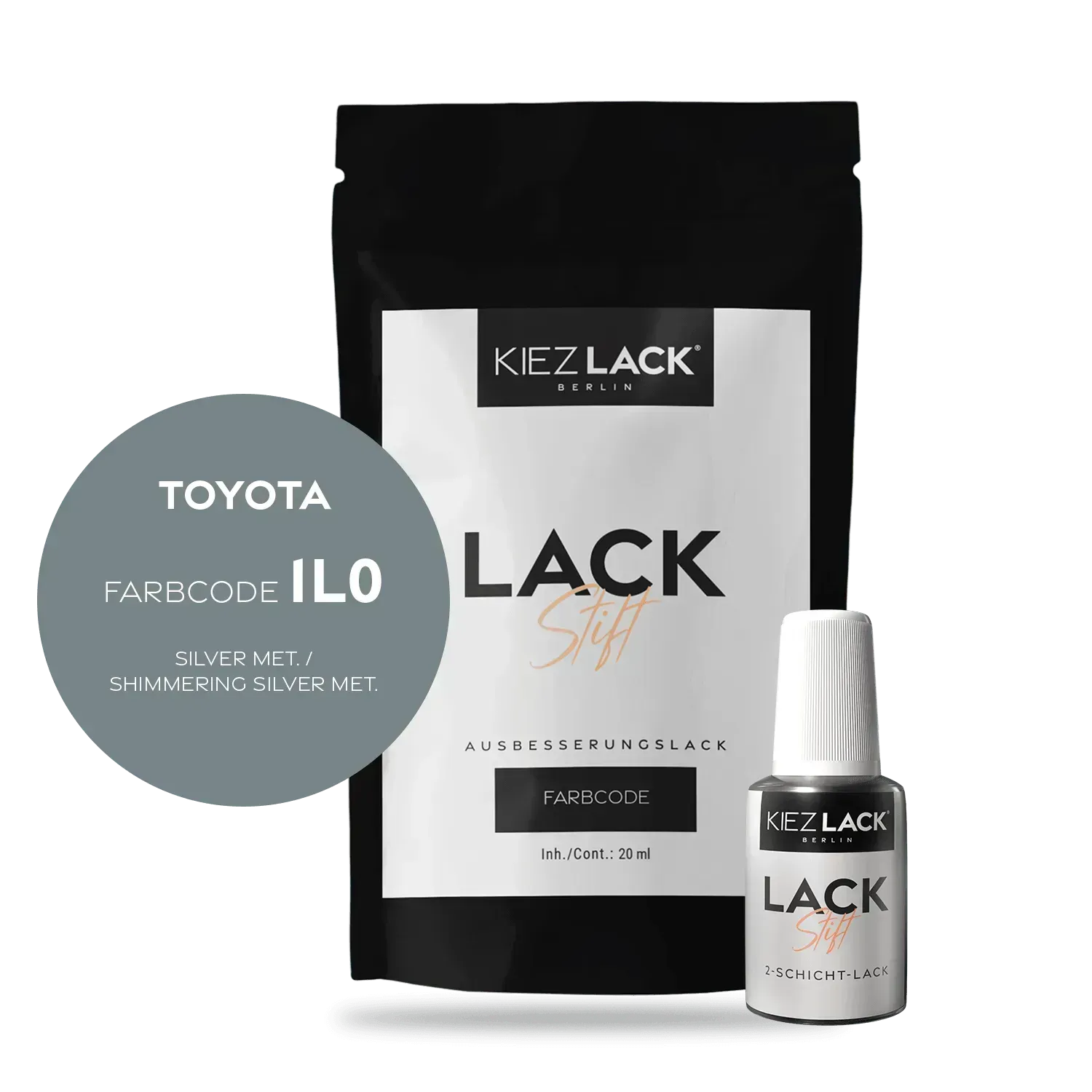 Autolack Lackstift Toyota 1L0 SILVER MET. - Kiezlack