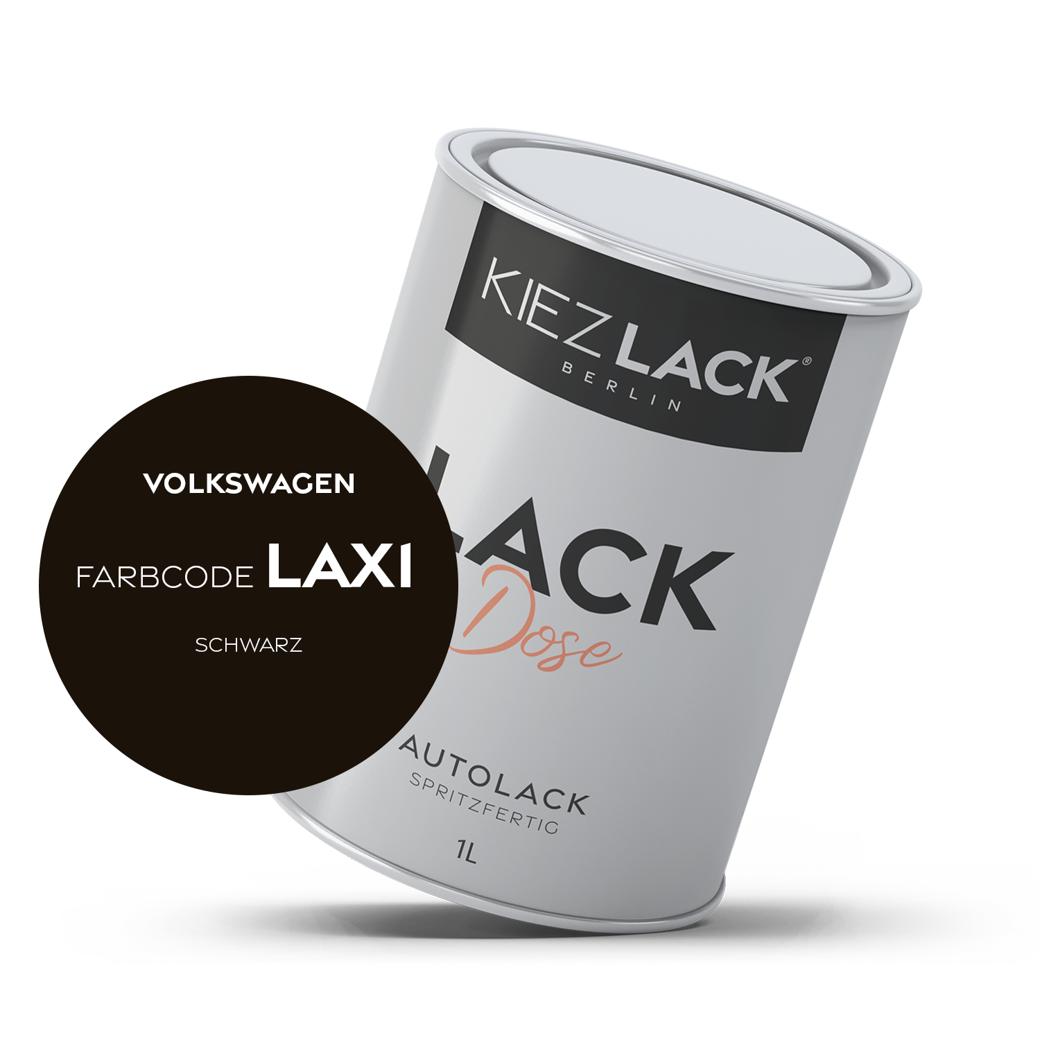 Kiezlack 1K Autolack Lackdose Basislack spritzfertig Volkswagen LAX1 SCHWARZ