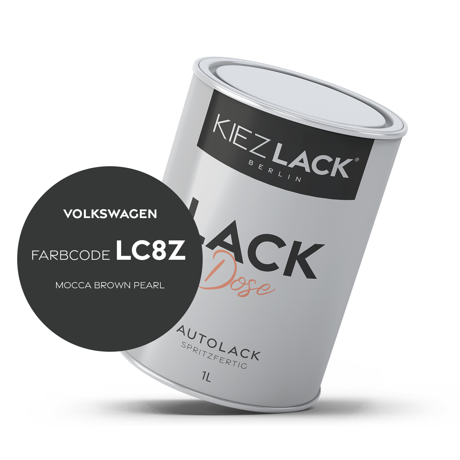 Kiezlack 1K Autolack Lackdose Basislack spritzfertig Volkswagen LC8Z MOCCA BROWN PEARL