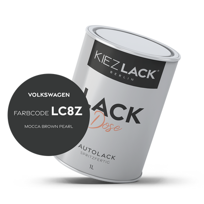 Kiezlack 1K Autolack Lackdose Basislack spritzfertig Volkswagen LC8Z MOCCA BROWN PEARL