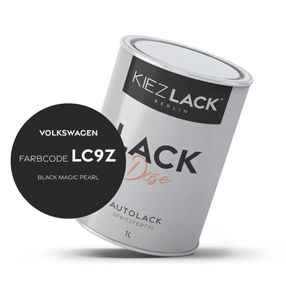 Kiezlack 1K Autolack Lackdose Basislack spritzfertig Volkswagen LC9X DEEP BLACK PEARL