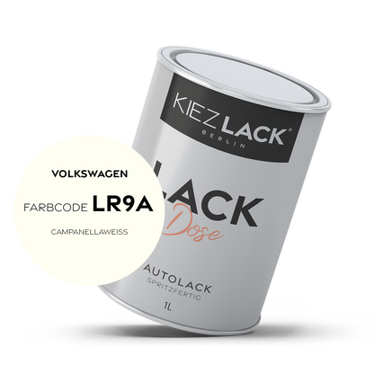 Kiezlack 1K Autolack Lackdose Basislack spritzfertig Volkswagen LR9A CAMPANELLAWEISS
