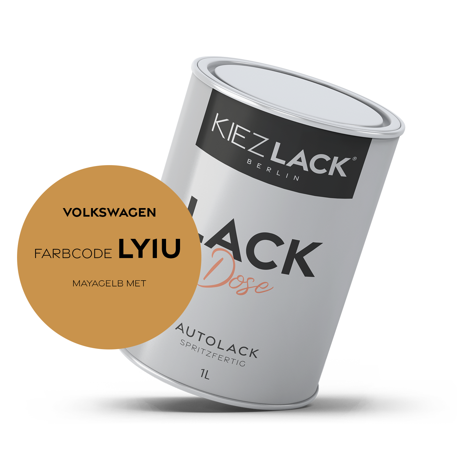 Kiezlack 1K Autolack Lackdose Basislack spritzfertig Volkswagen LY1U MAYAGELB MET.